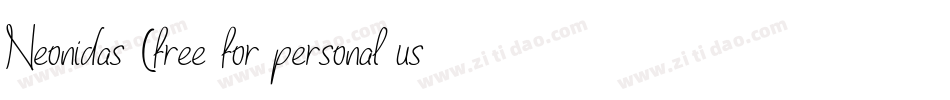 Neonidas (free for personal use)字体转换